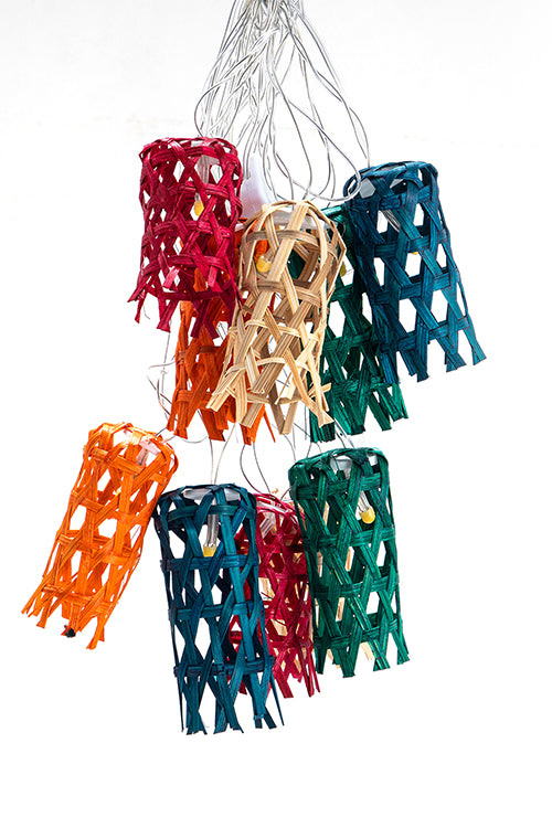 Greenkraft Multicoloured Bell Handcrafted bamboo String Light