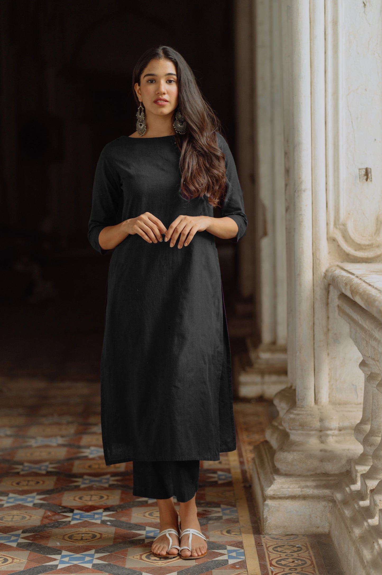 Okhai 'Raven' Pure Cotton Kurta Pant Set