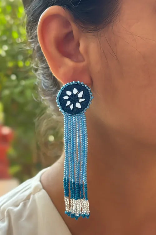 Antarang- Jil-Mil Earrings- Royal Blue