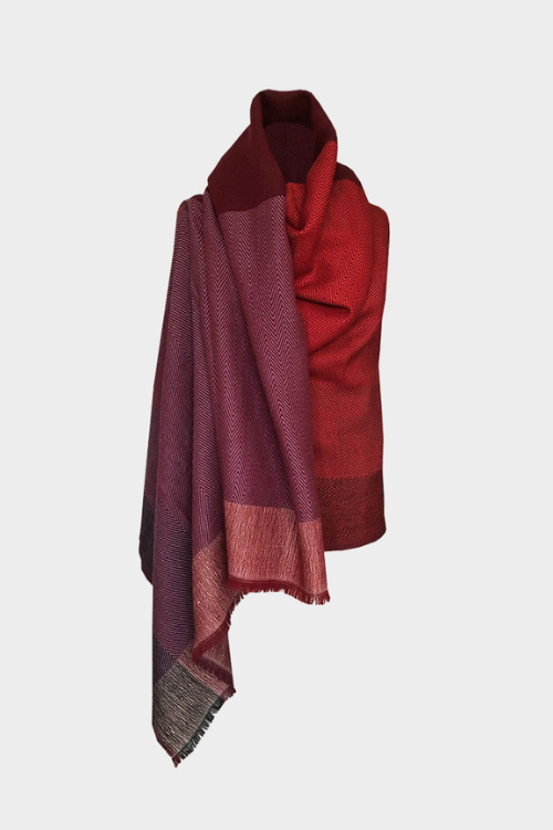 Fifth Origins Versatile Handwoven Cape/ Poncho Infinity Merlot