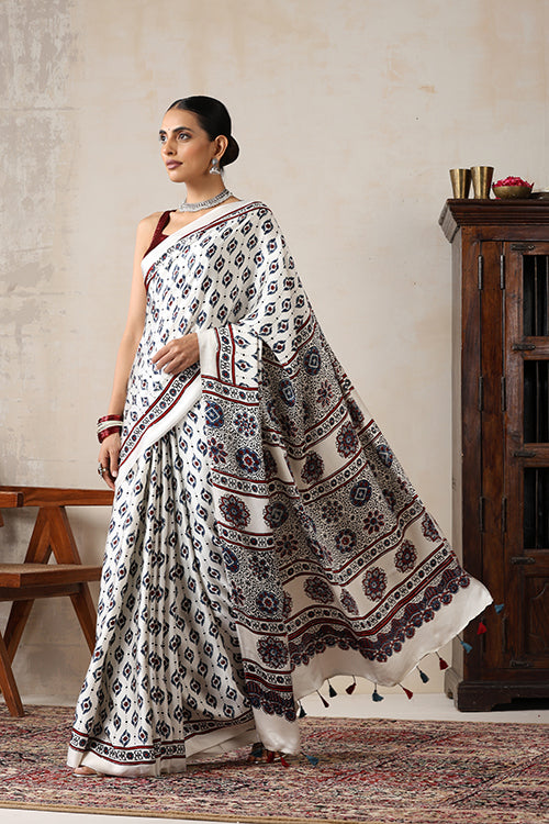 Jahangir Khatri - Bagru Ajrakh Modal Saree