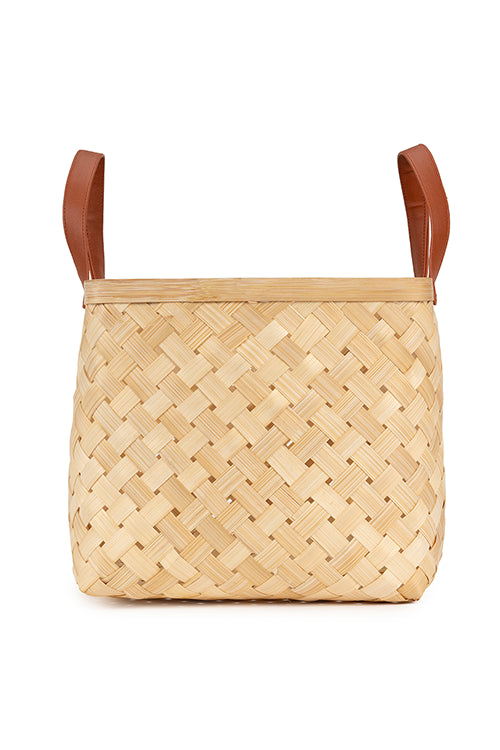 Greenkrafteira Handcrafted Bamboo Basket - Set Of 2