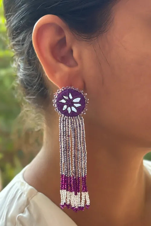 Antarang- Jil-Mil Earrings- Violet