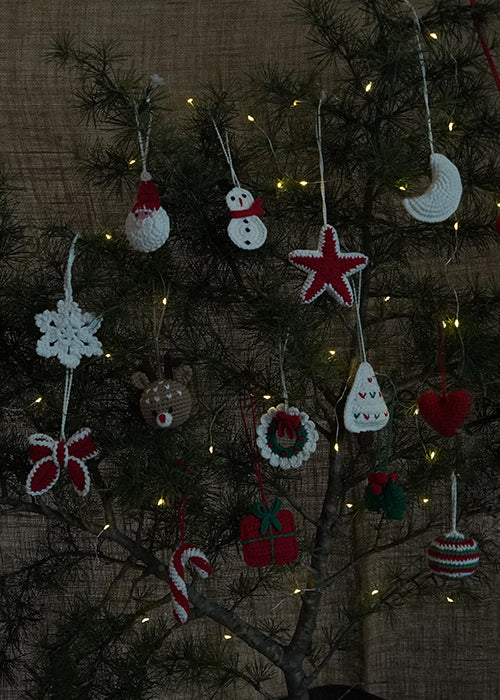 Himalayan Blooms Complete Handmade Christmas Ornament Set of 14 |