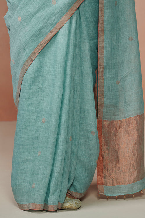 Dressfolk Fizaah Linen Saree