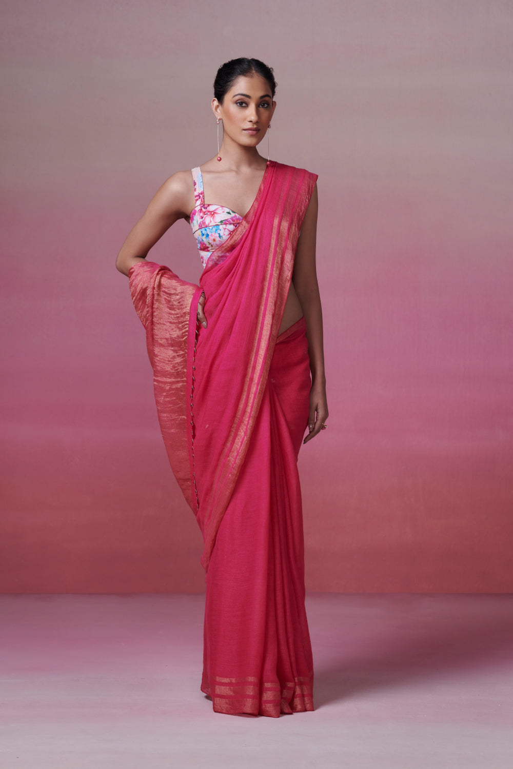 Dressfolk Valentina Linen Saree