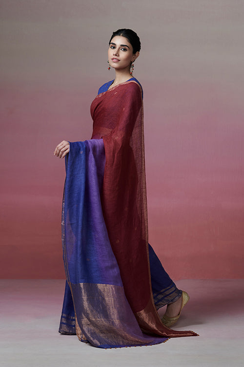 Dressfolk Forever Yours Linen Saree
