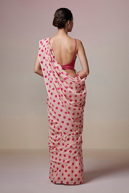 Dressfolk Rose Kissed Bengal Cotton Saree
