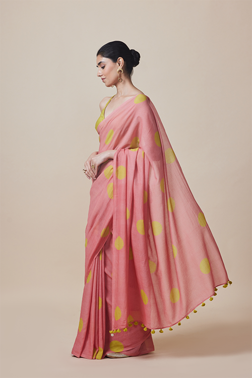 Dressfolk Morning Drizzle Bengal Cotton Saree
