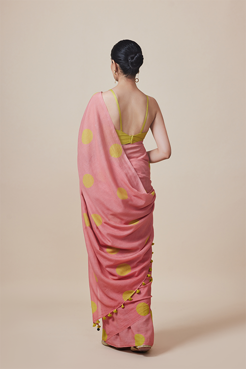 Dressfolk Morning Drizzle Bengal Cotton Saree