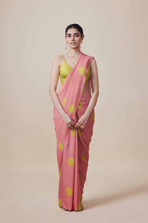 Dressfolk Morning Drizzle Bengal Cotton Saree