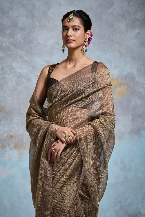 Dressfolk Krisha Crinkle Tissue Saree