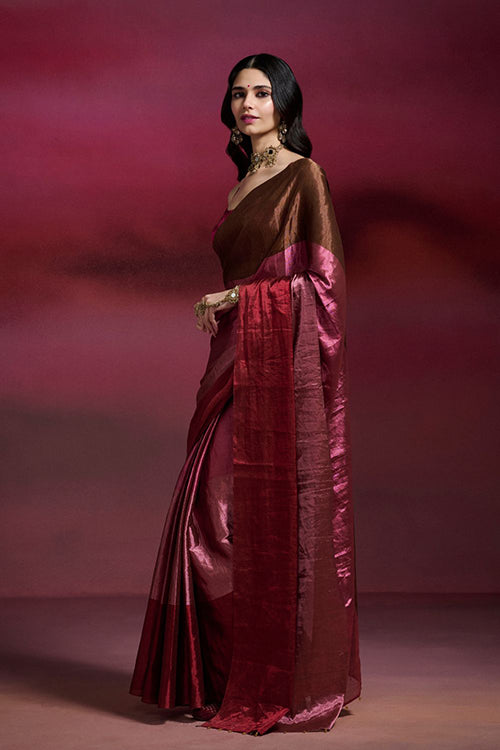 Dressfolk Rani Tissue Saree