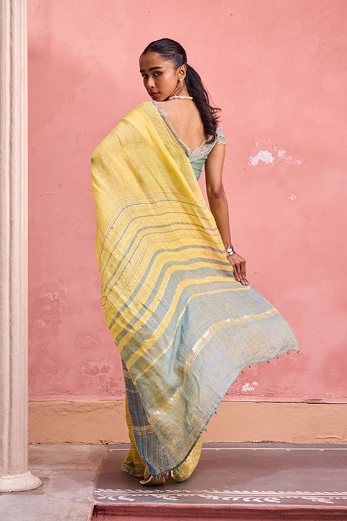 Dressfolk Scattered Light Linen Saree