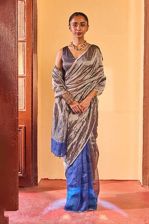 Dressfolk North Star Linen Saree