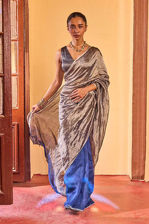 Dressfolk North Star Linen Saree