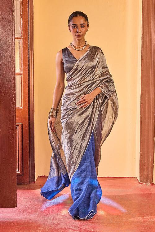 Dressfolk North Star Linen Saree