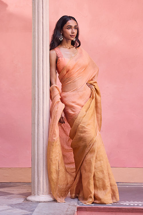 Dressfolk Sunkissed Linen Saree