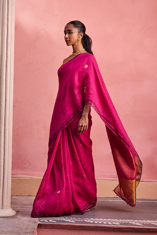 Dressfolk Noon Daze Linen Saree