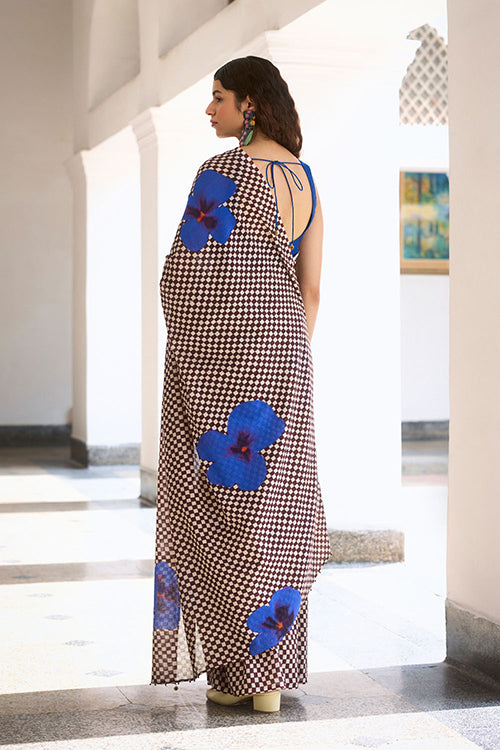 Dressfolk Petal Pixel Bengal Cotton Saree