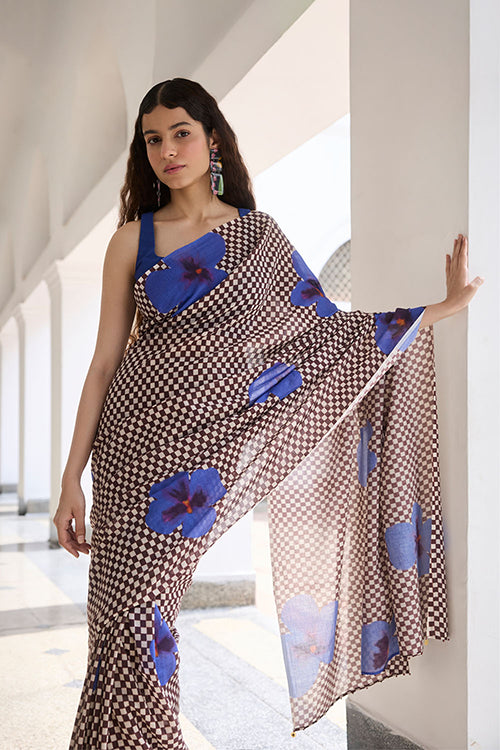 Dressfolk Petal Pixel Bengal Cotton Saree