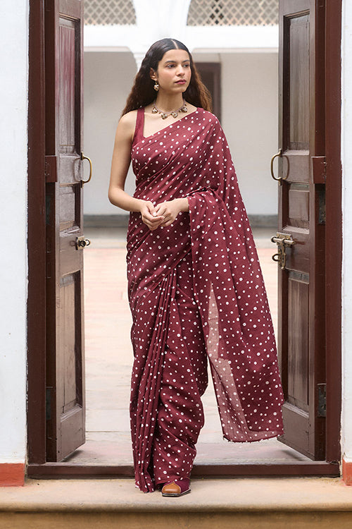 Dressfolk Dot drama Bengal Cotton Saree