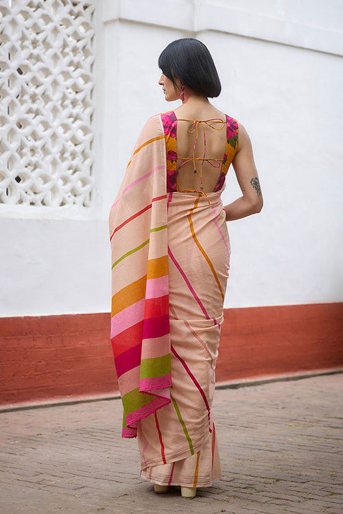 Dressfolk Stripe Hues Bengal Cotton Saree