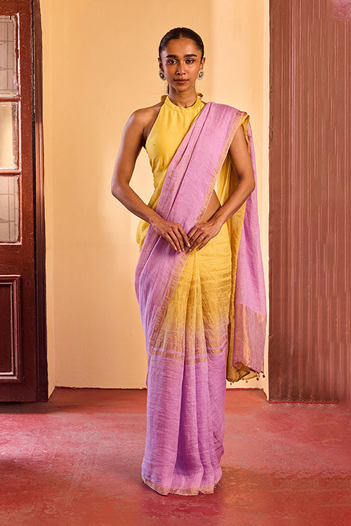 Dressfolk Eclipse Linen Saree
