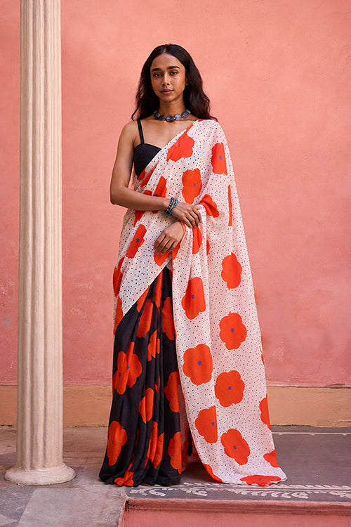 Dressfolk Flower Fever Bengal Cotton Saree