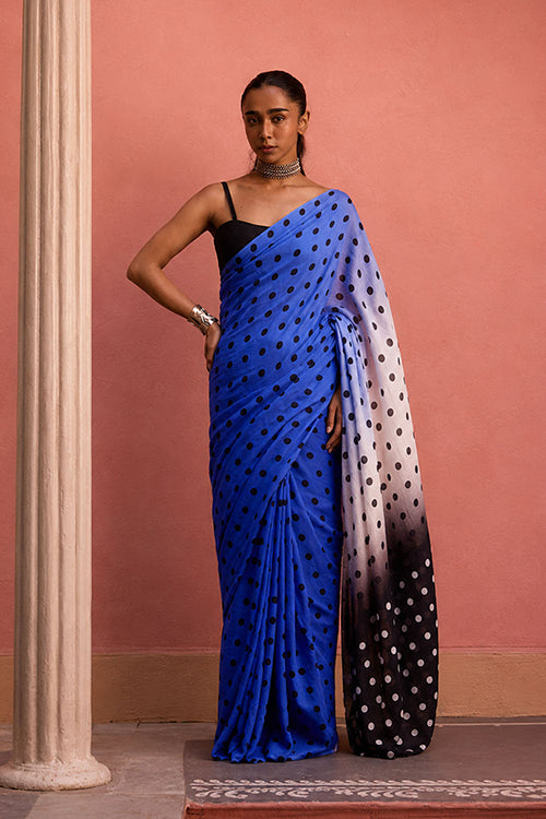 Dressfolk Midnight Blues Bengal Cotton Saree