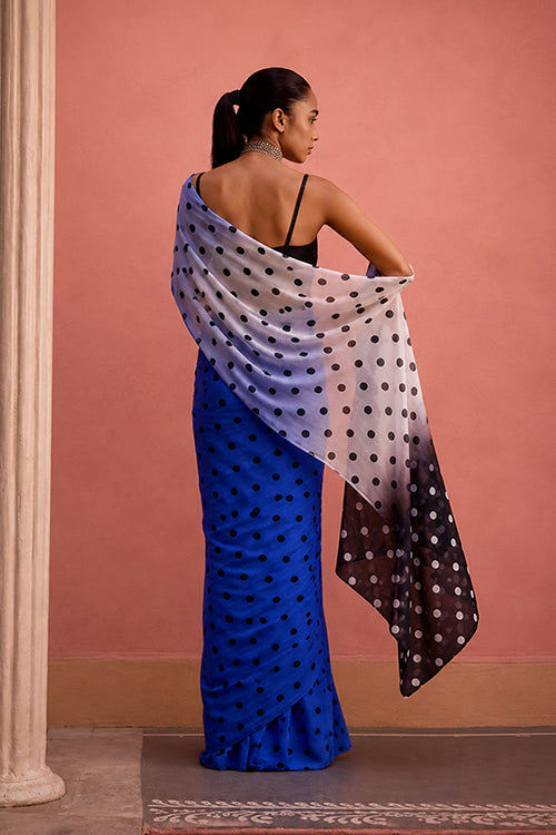 Dressfolk Midnight Blues Bengal Cotton Saree