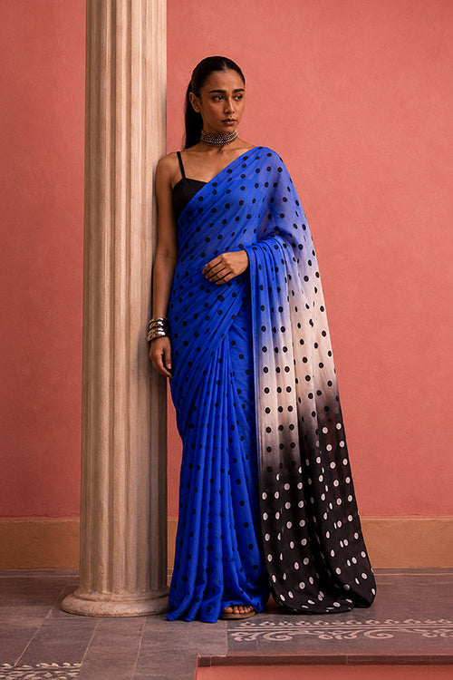 Dressfolk Midnight Blues Bengal Cotton Saree
