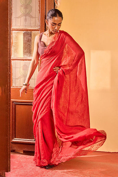 Dressfolk Amber Linen Saree