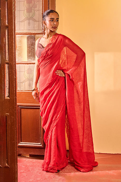 Dressfolk Amber Linen Saree
