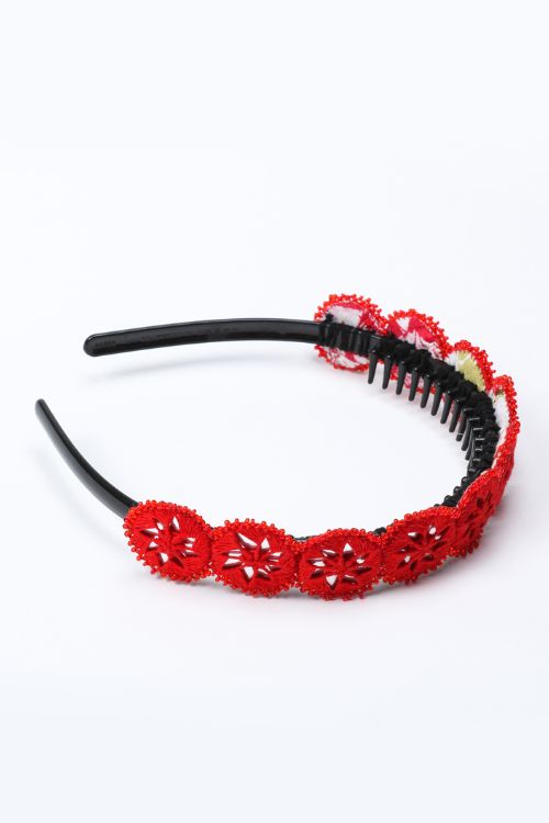 Antarang- Red Hair Band. 100%Cotton, Valentine Special.  Hand Made By Divyang Rural Women.