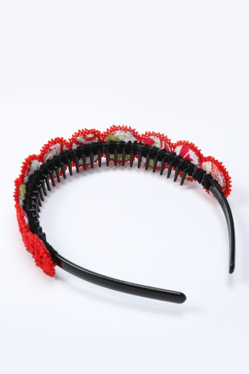 Antarang- Red Hair Band. 100%Cotton, Valentine Special.  Hand Made By Divyang Rural Women.