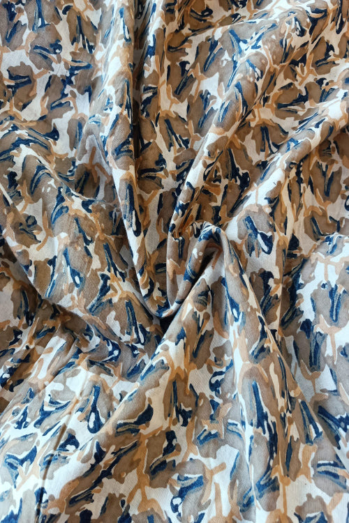 Craetive Bee 'RAYA' Natural Dye Block Print Cotton Fabric