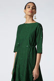 Okhai 'Emerald' Embroidered Cotton Dress | Rescue