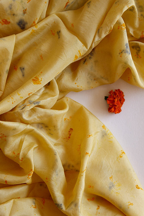 Mulya "POAL" Eco Printed Habutai Silk Yardage