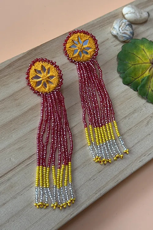 Antarang- Jil-Mil Earrings- Yellow