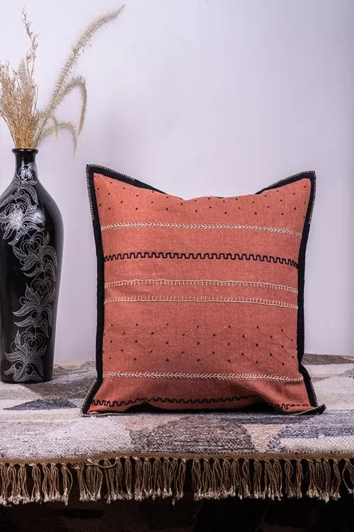 Craftroots Rust Tribal Handworked Cotton Cushion Cover Set Of 2