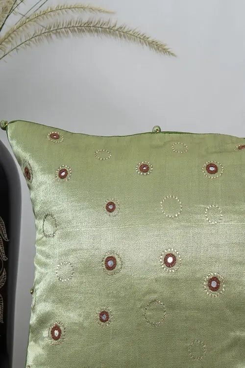 Craftroots Gaji Silk Mirror Cushion Cover