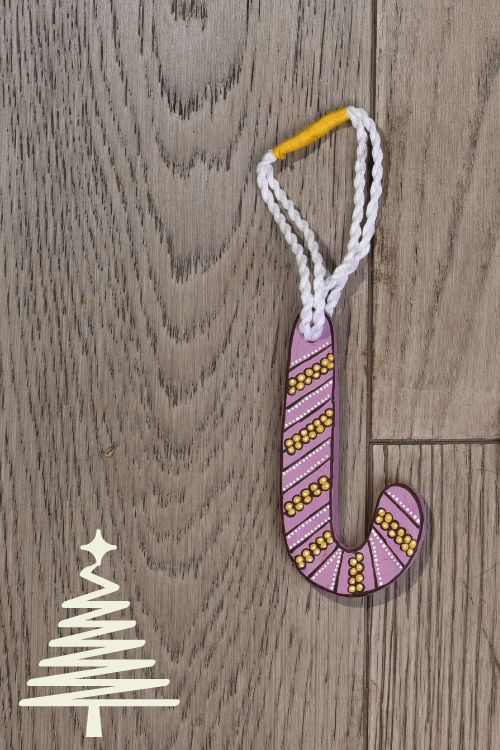 Antarang- Christmas Joy, Handcrafted: Terracotta Ornaments - Lilac (Set Of 4)