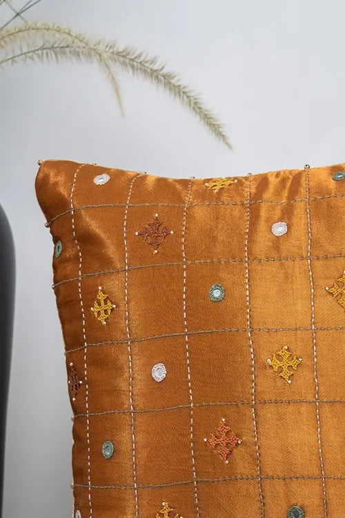 Craftroots Artisans' Crafted Gaji Silk Cushion Cover