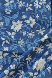 Moralfibre 100% Natural Indigo Handblock Blossom Printed Fabric (0.50 mtr )