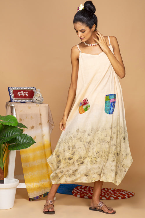 Bageeya “Tulip” Natural Dyed Organic Cotton Strap Dress