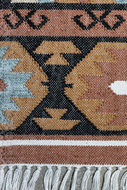 Handwoven icon kilim rug