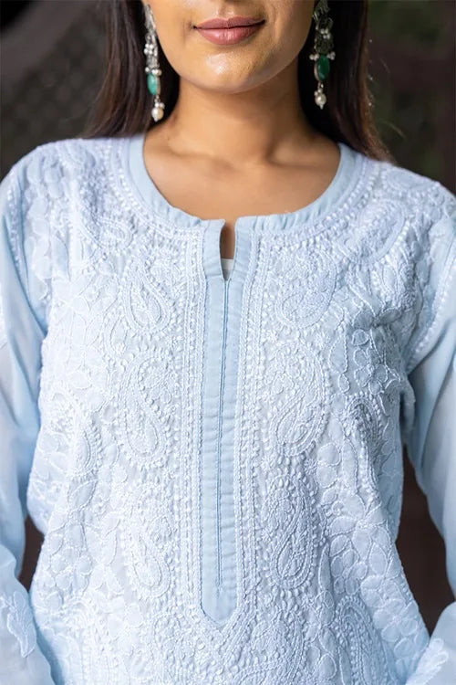 Craftroots Paisley Chikankari Kurta