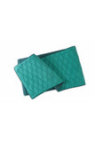 Arcs Cotton Quilted Runner Green