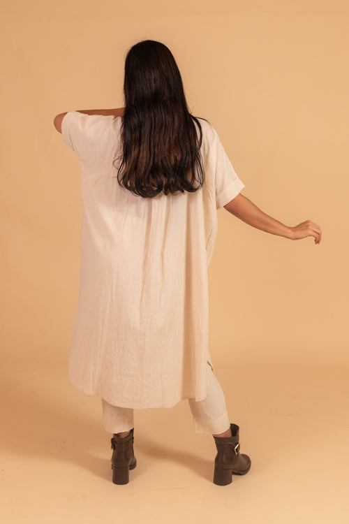 Moralfibre Beach Dress With Patch Pockets In Kora Fabric From "Shapes Collection "